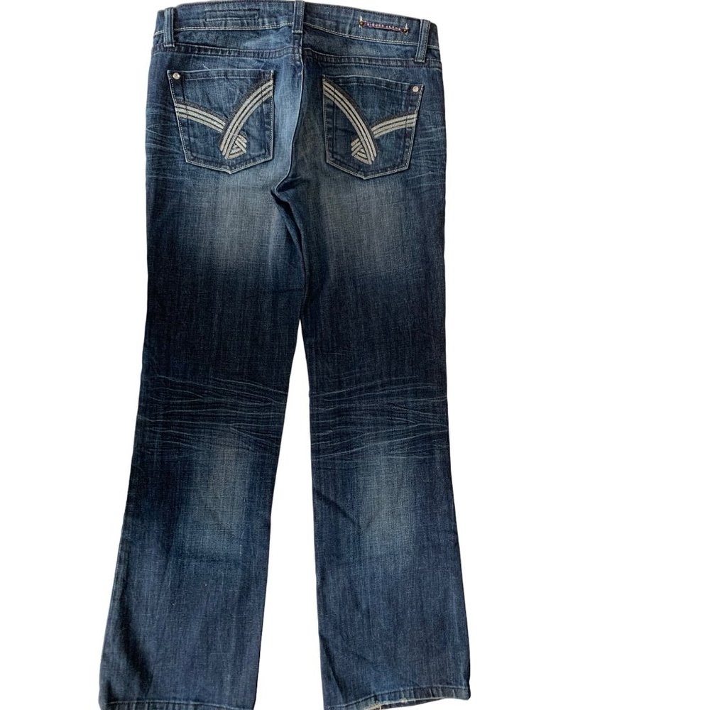 Vigoss Juniors Size 7 Jeans Straight Leg P2096J Whiskering